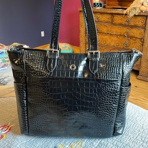 Kerikit Lily Black Embossed bag